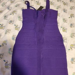Purple bandage dress